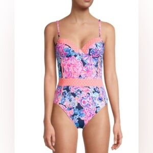 Lilly Pulitzer Women's Palma Underwire One-Piece Swimsuit Size 10